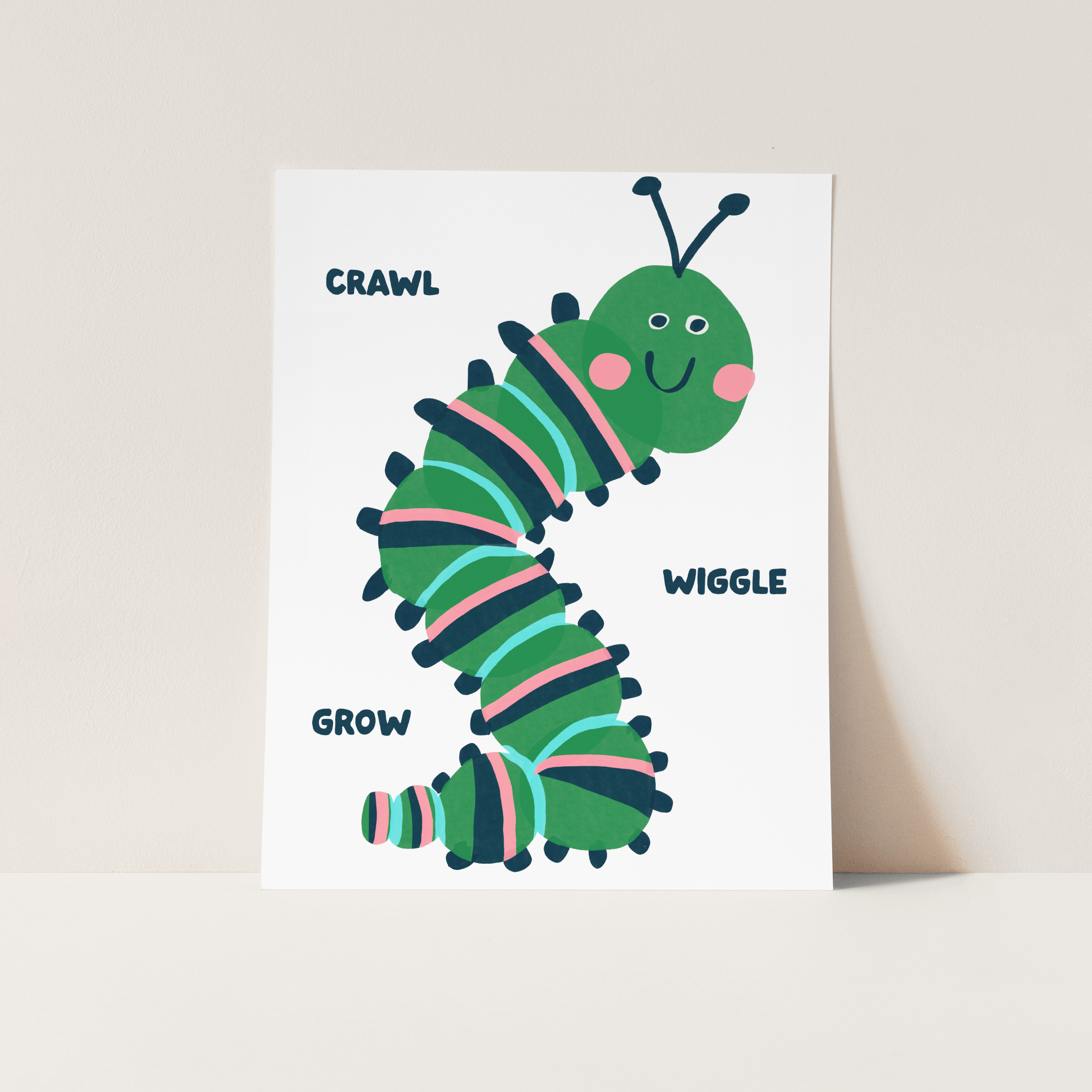 Crawl Wiggle Grow Caterpillar Print