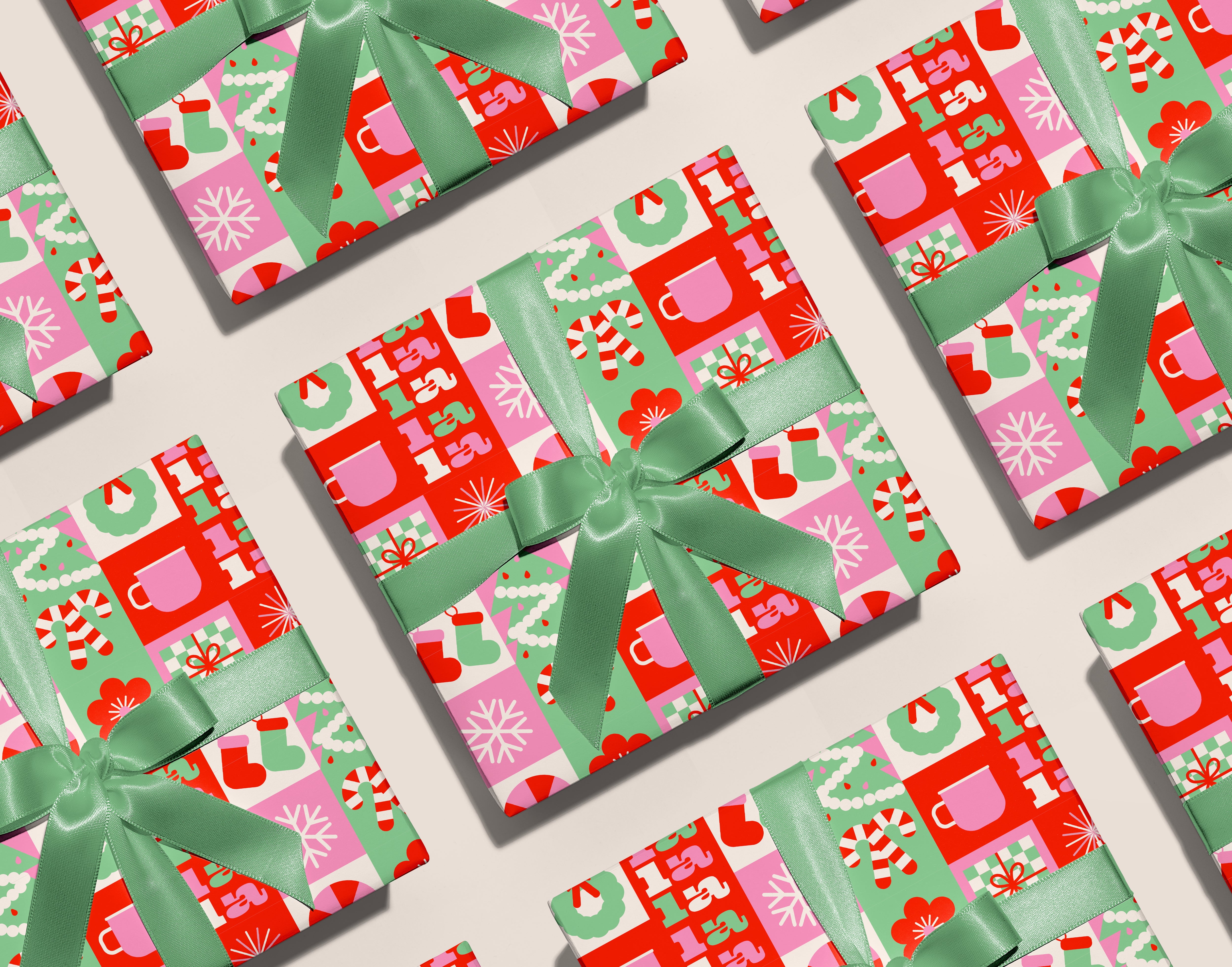 FaLaLa Geometric Gift Wrap
