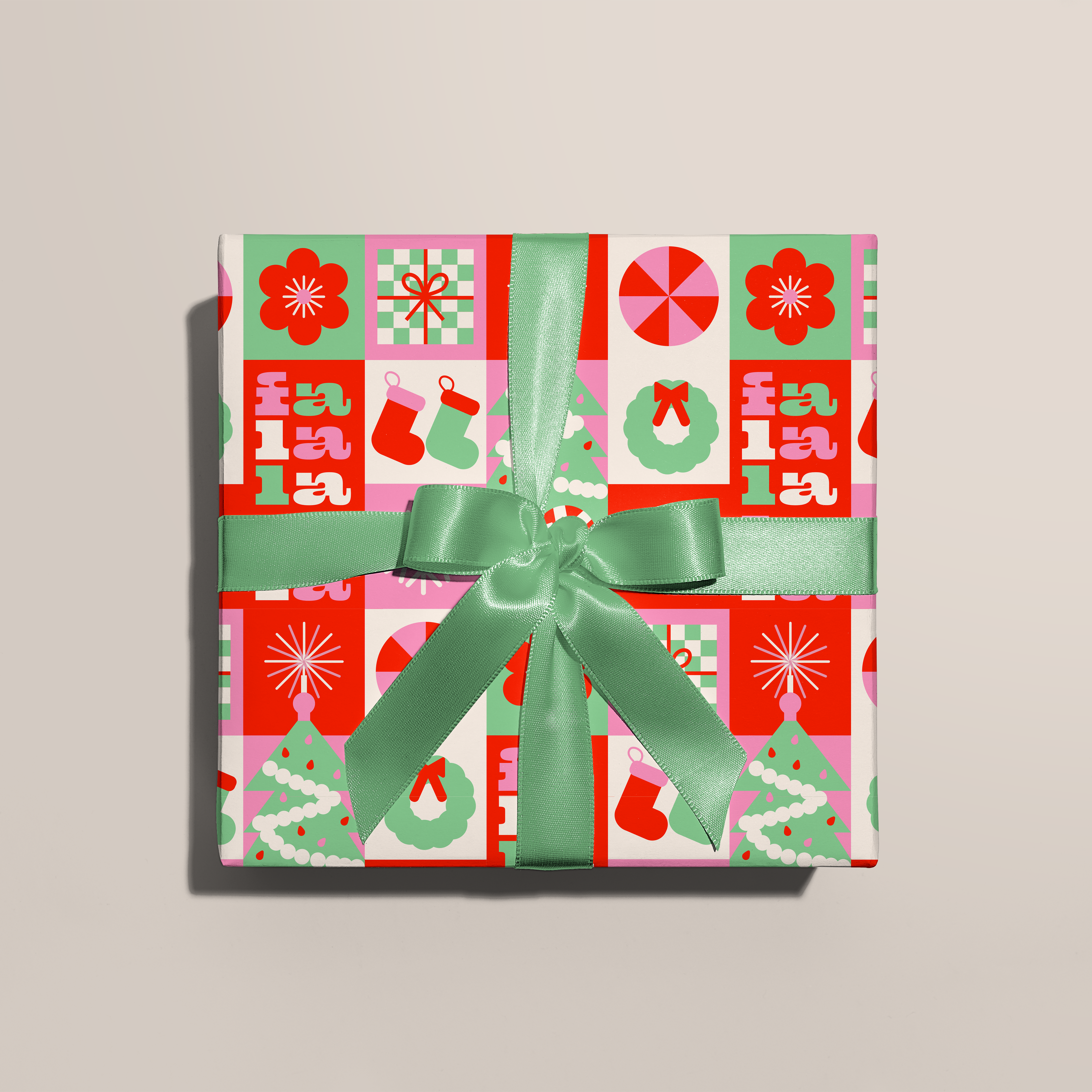 FaLaLa Geometric Gift Wrap