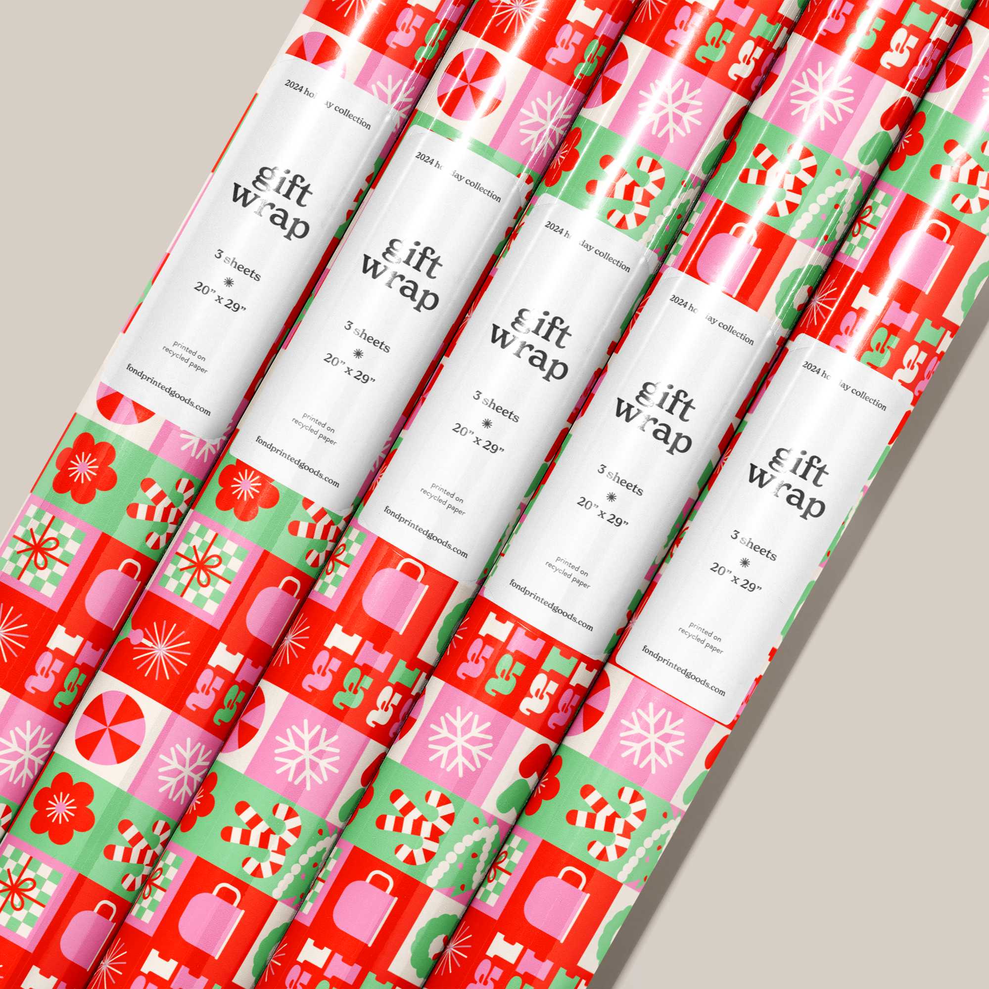 FaLaLa Geometric Gift Wrap Rolls