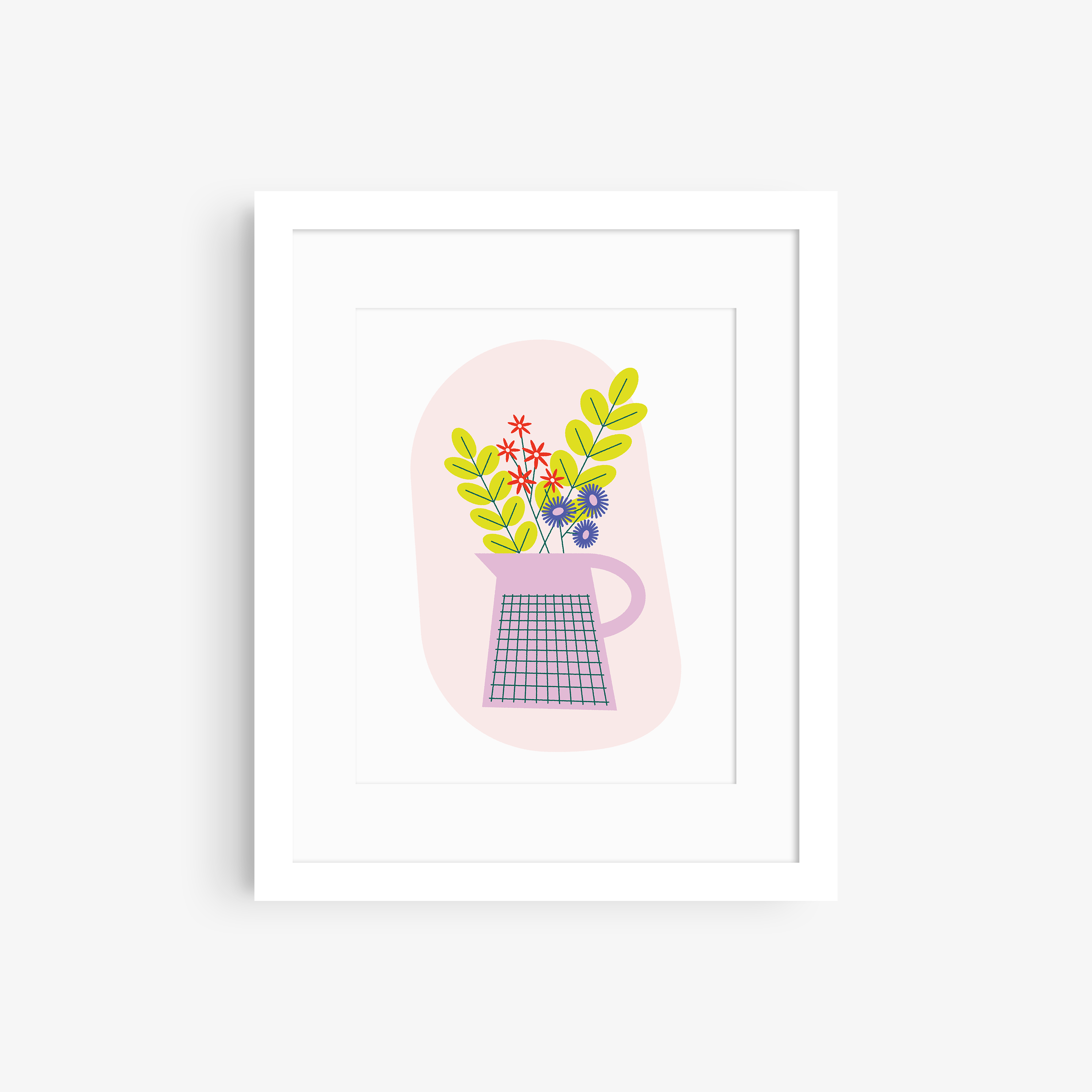 Bouquet Watering Can Print
