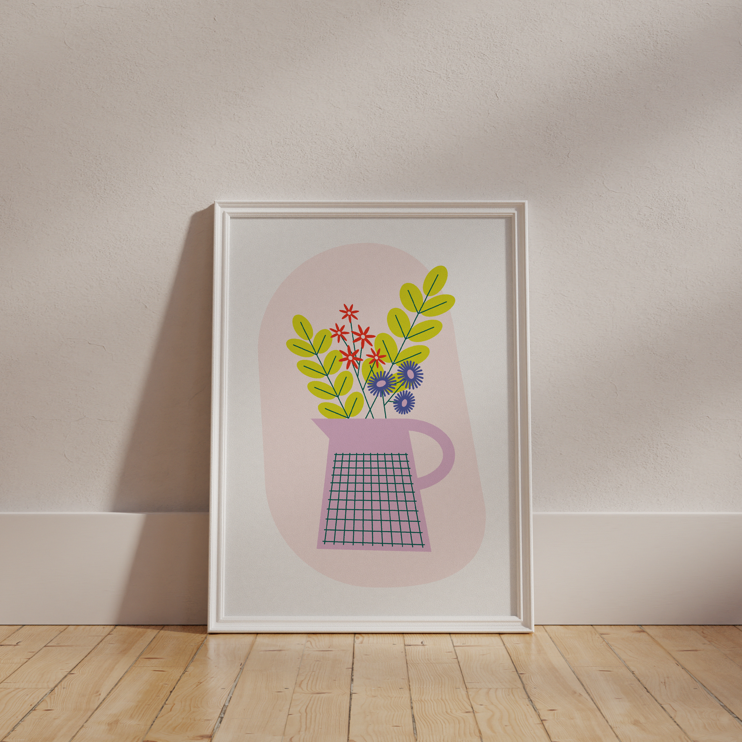 Bouquet Watering Can Print