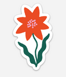 Red Flower Sticker