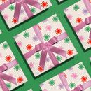 Multi Colored Starburst Holiday Gift Wrap