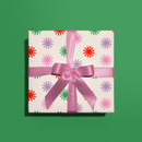 Multi Colored Starburst Holiday Gift Wrap